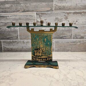 Brass Wailing Wall Menorah